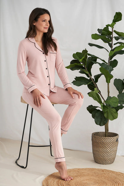 Pyjama en bambou rose